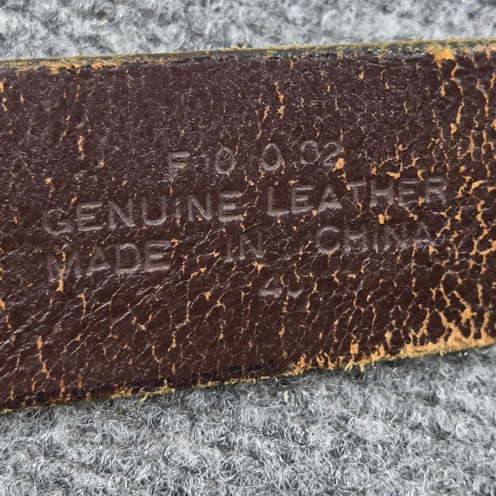 Field & Stream‎ Leather Belt Mens 40 Brown Distressed Rugged Outdoor Workwear